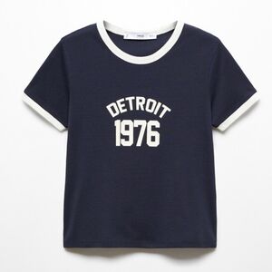 Mango Message Cotton T-shirt